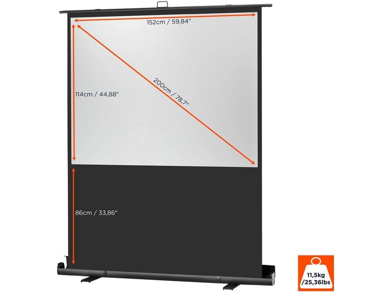 Celexon Mobile Leinwand Ultramobil Pro 152x114 cm 4:3 Leinwand, 160 x 120 cm, 4:3