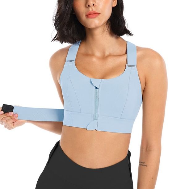 Orfayus - Halter sportbeha met ritsdetail