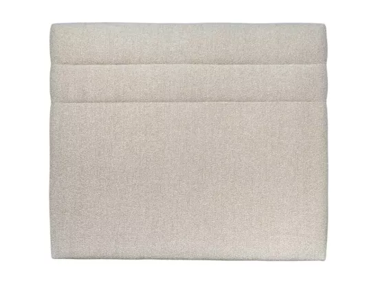 Tete de lit Lignes Bouclette Beige L 160 cm - Ep 10 cm rembourré