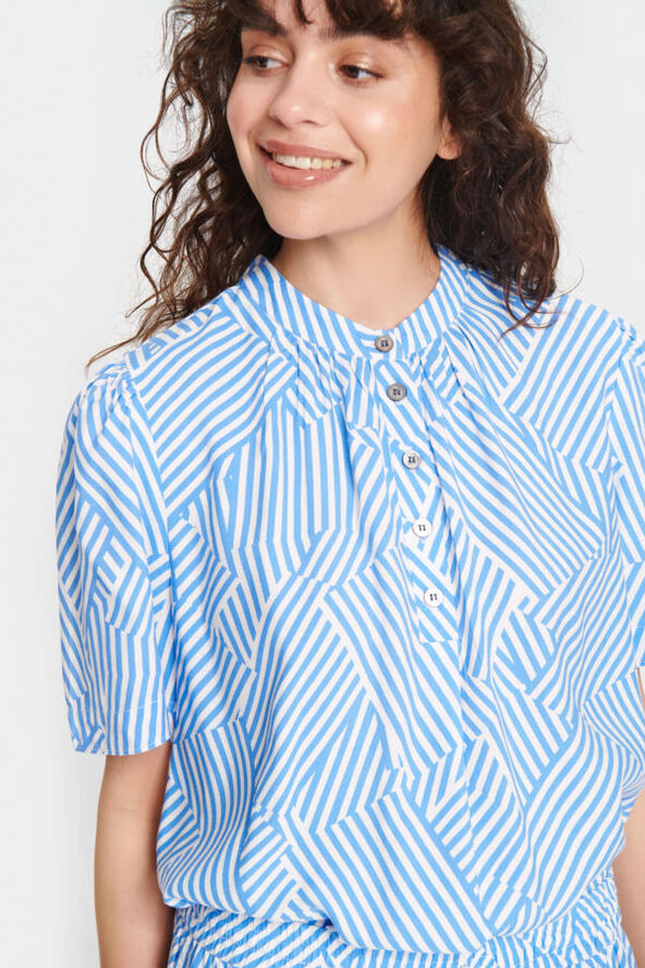 Saint Tropez ElyseSZ Blouse Milky b. braided stripes