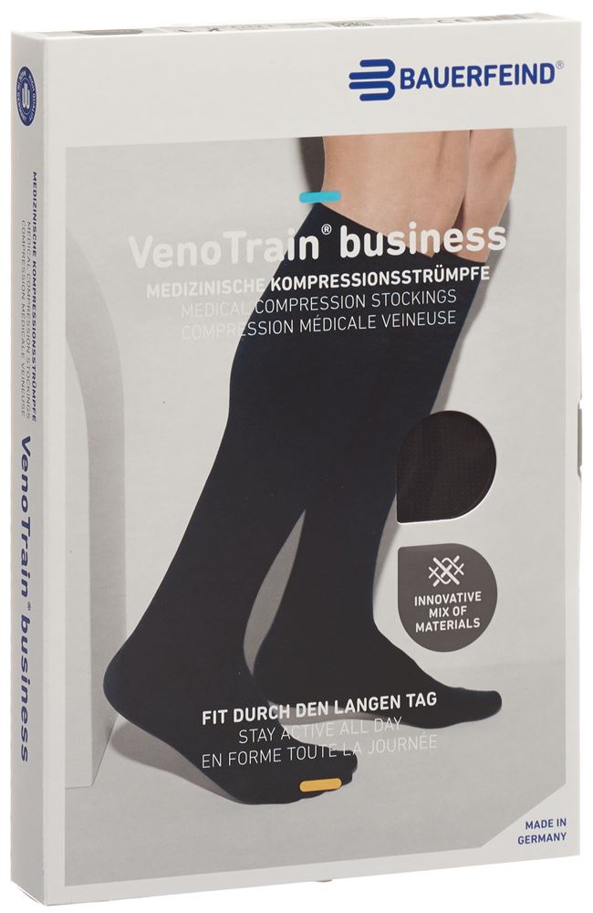 Bauerfeind VenoTrain Business KKL2 AD<br>1 Paar, XL, foot long normal/long geschlossene Fussspitze schwarz