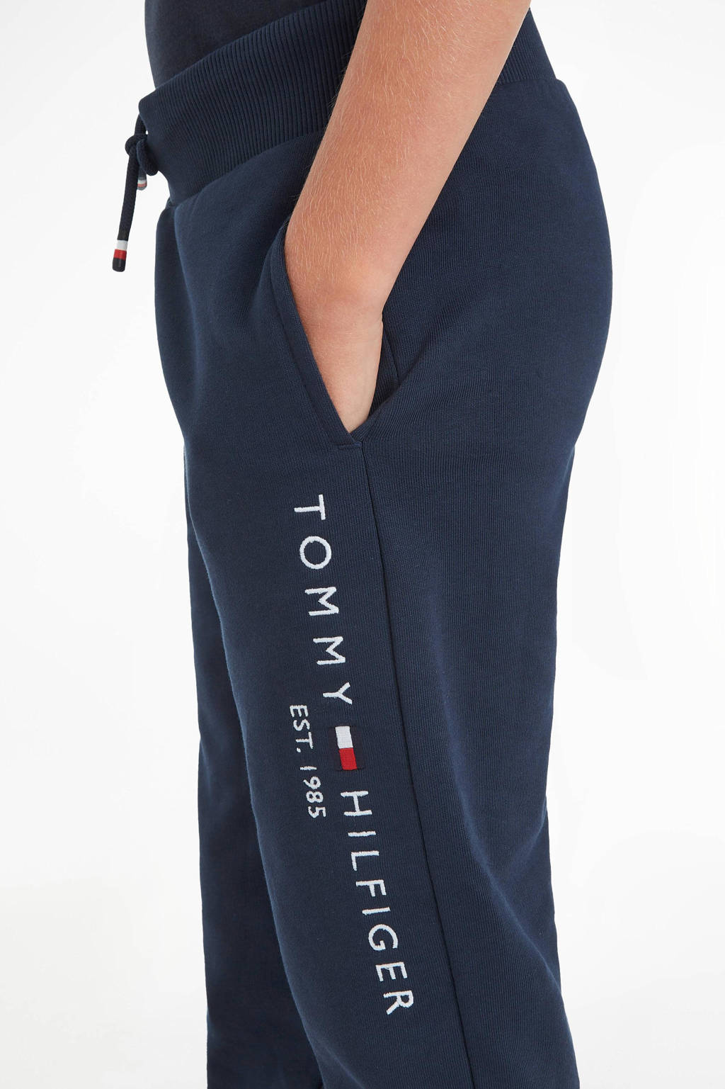 Tommy Hilfiger joggingbroek van katoen donkerblauw