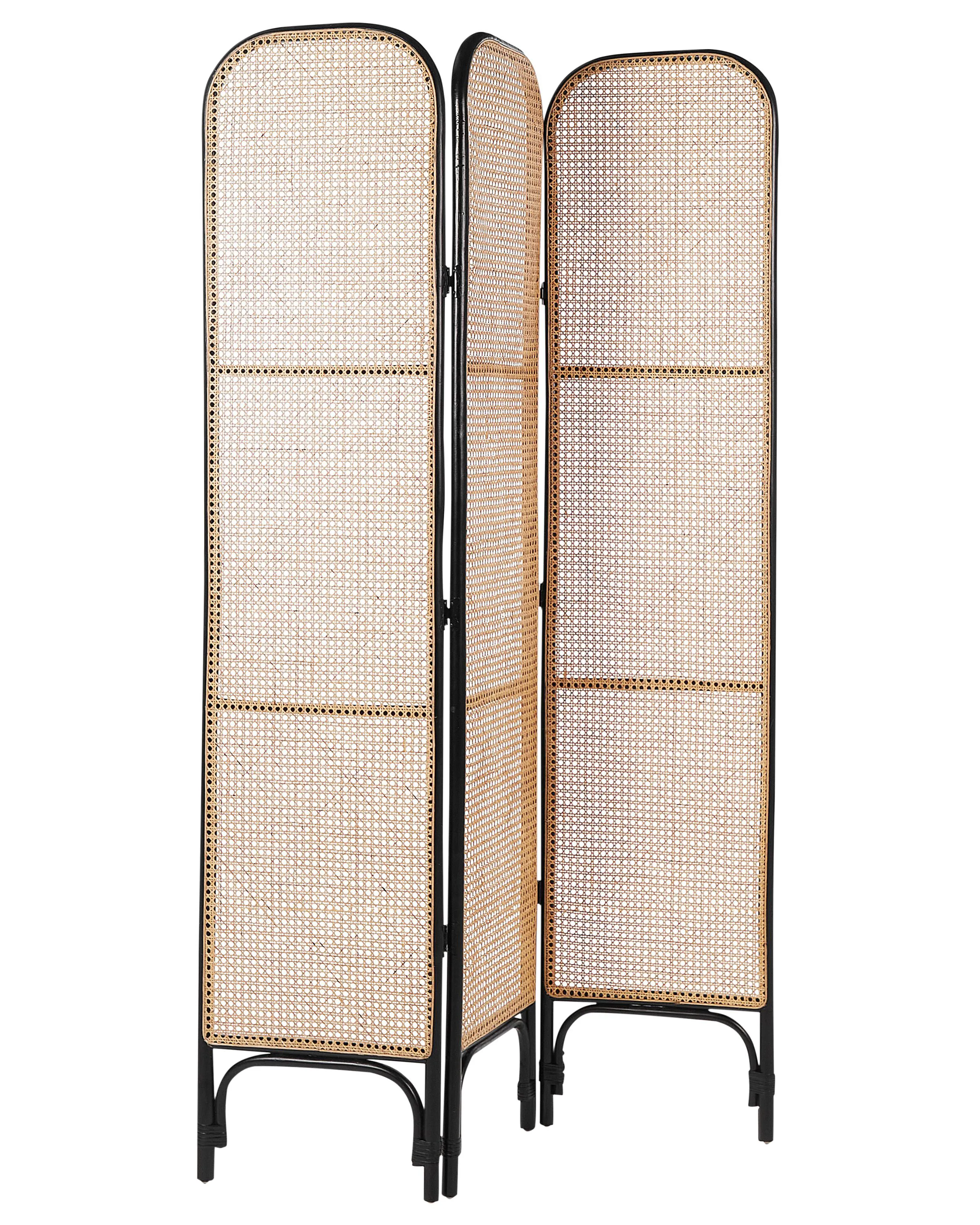 Roomdivider met 3 panelen POTENZA Lichtbruin 105 cm 180 cm
