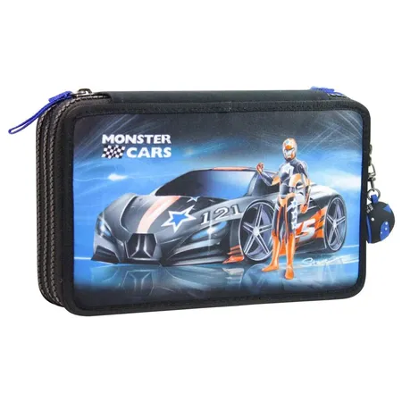 Depesche Federtasche 3-Fach Monster Cars, sortiert