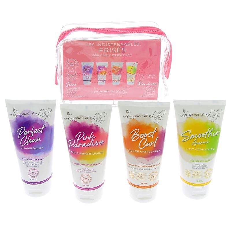 Trousse de voyage pour cheveux frisés