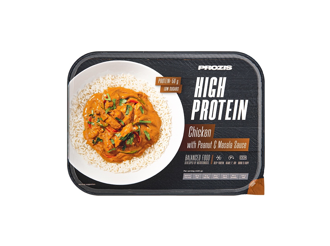 REFEIÇÃO HIPERPROTEICA PROZIS FRANGO MOLHO MASALA 420G