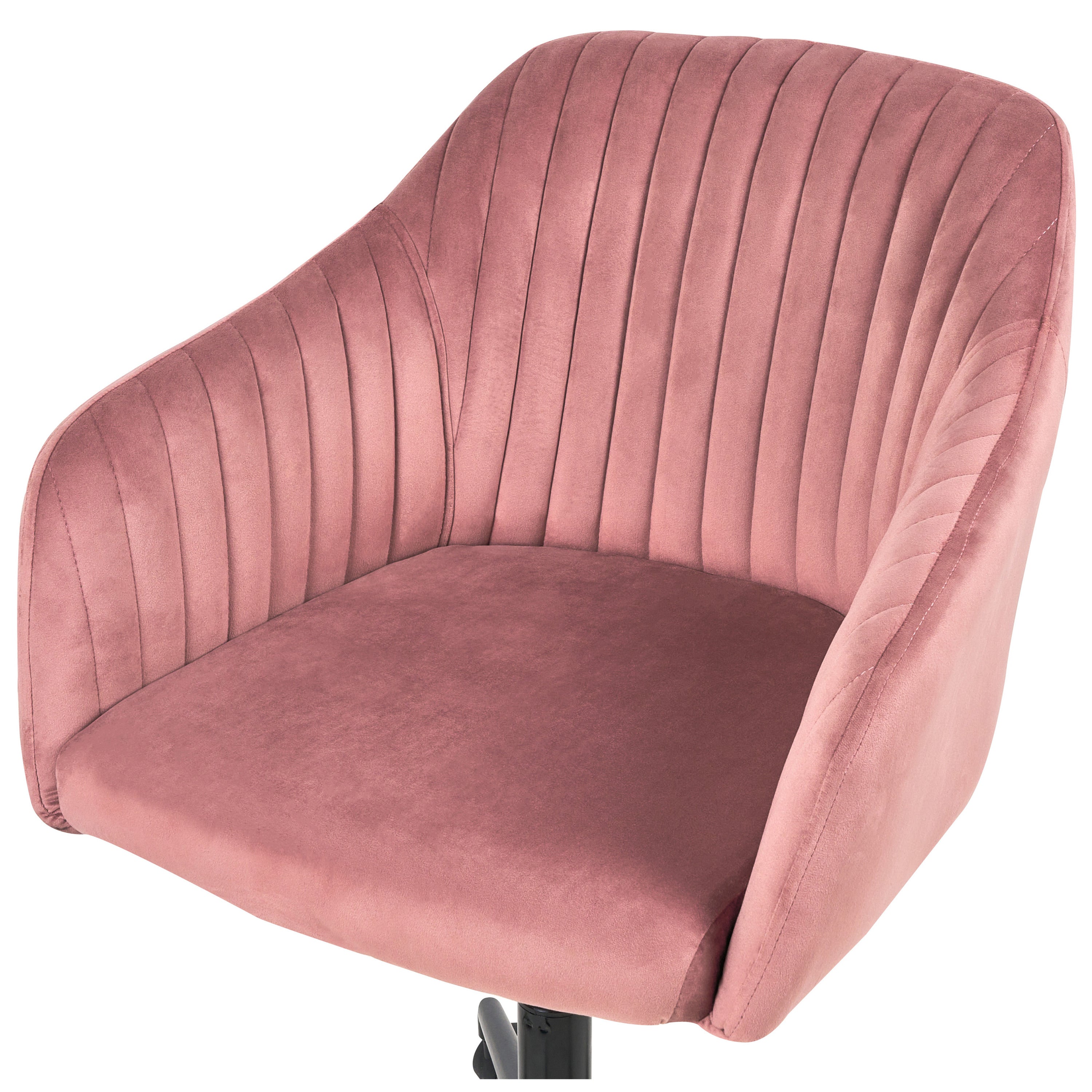 Beliani - VENICE - Bureaustoel - Roze - Fluweel