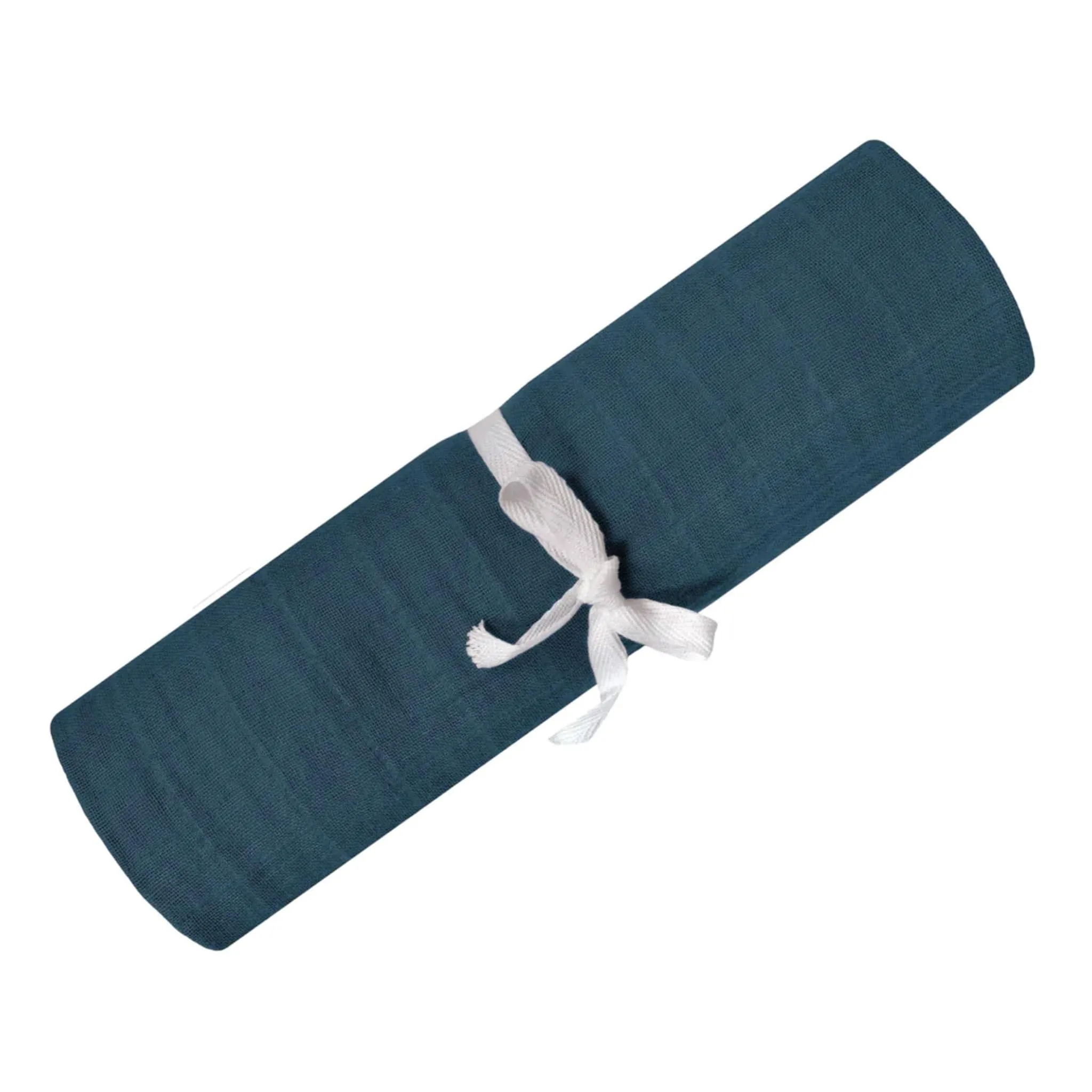 Perlimpinpin Couverture Mousseline Marine
