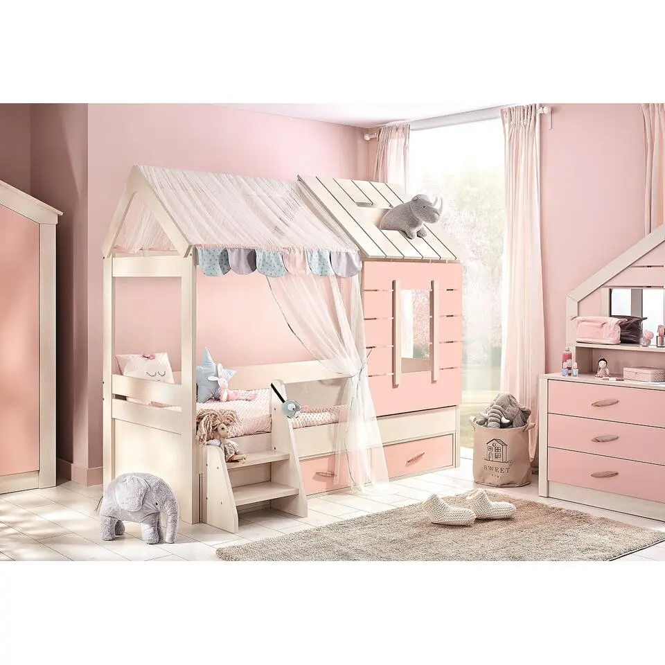 Cento Pink bedhuisje kinderbed meisjeskamer 200 x 90 cm