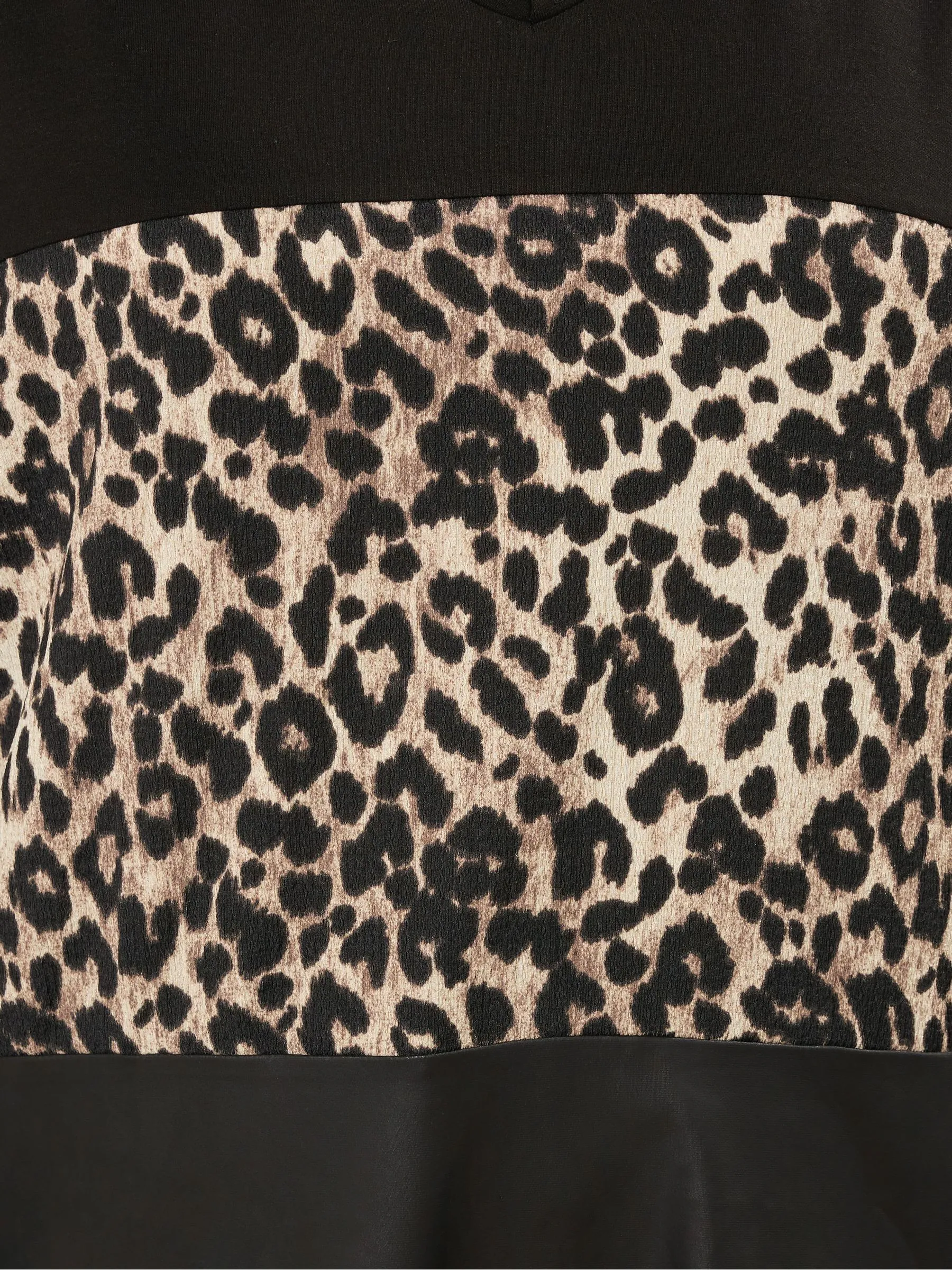 Yours Curve Leopard PU Block Jumper