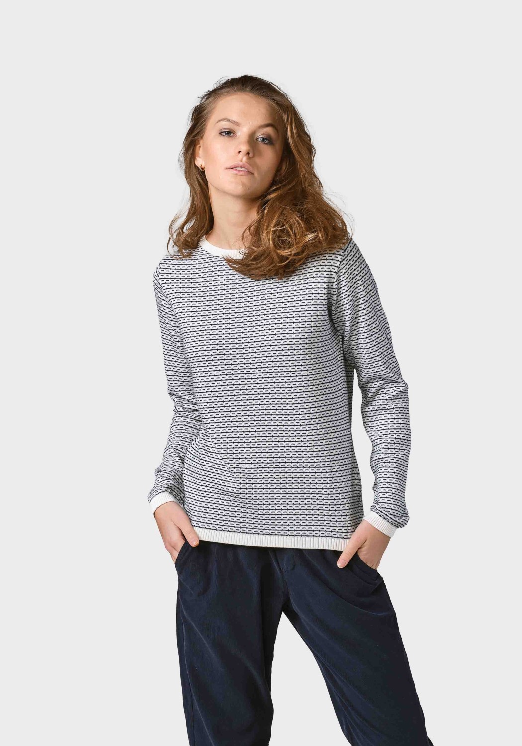 Klitmøller Collective Strickpullover Silje Cream/Navy