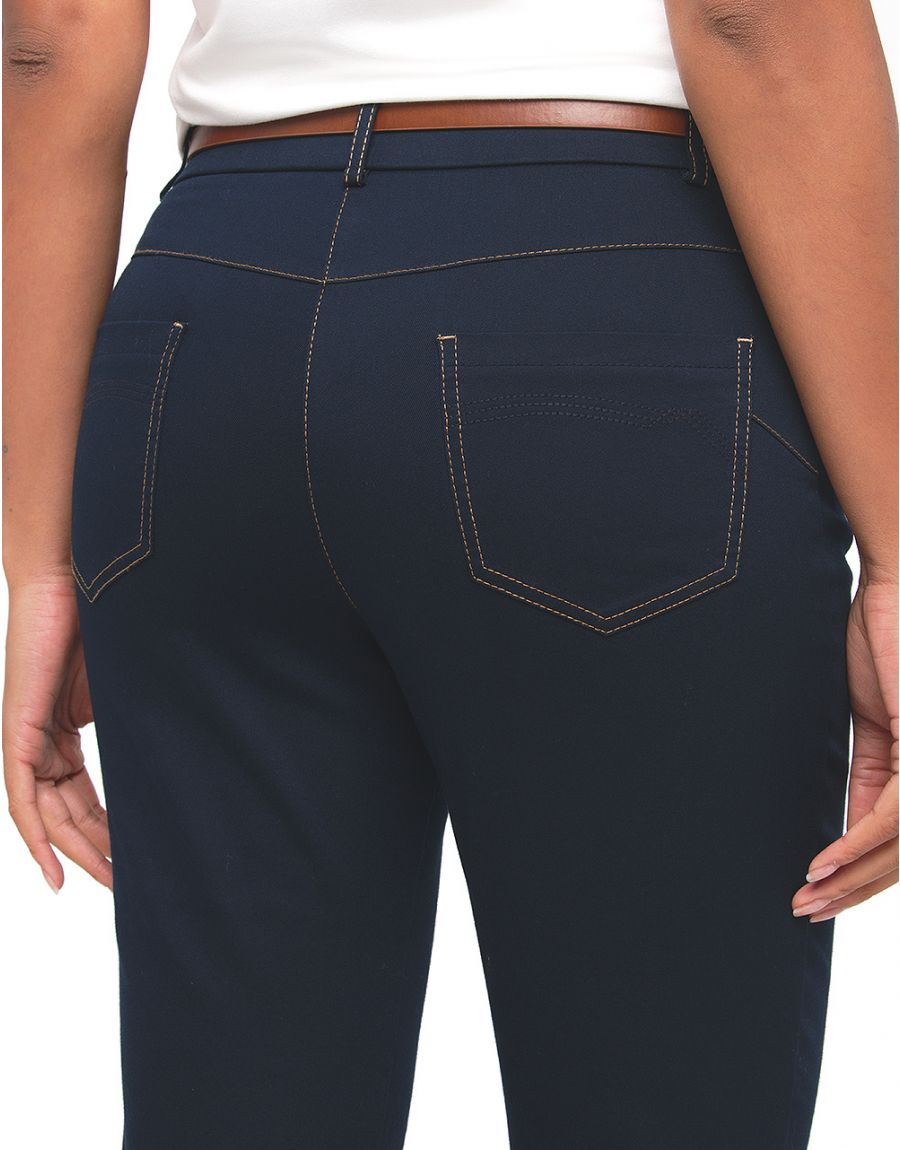 Pantacourt jean bleu