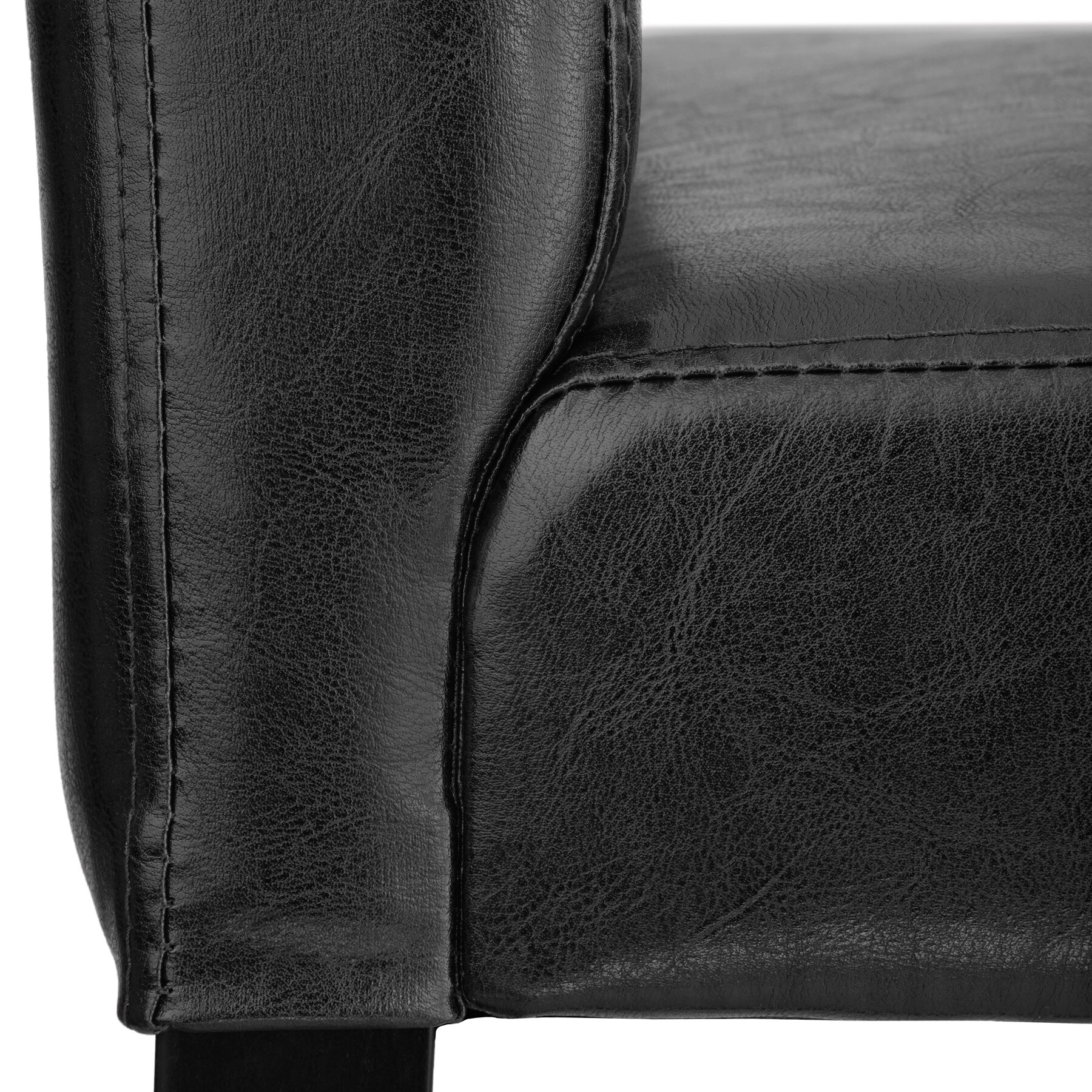 tectake® 2er Set Barhocker, gepolstert mit Rückenlehne, Stuhlbeine aus Massivholz, Sitzhöhe 76 cm