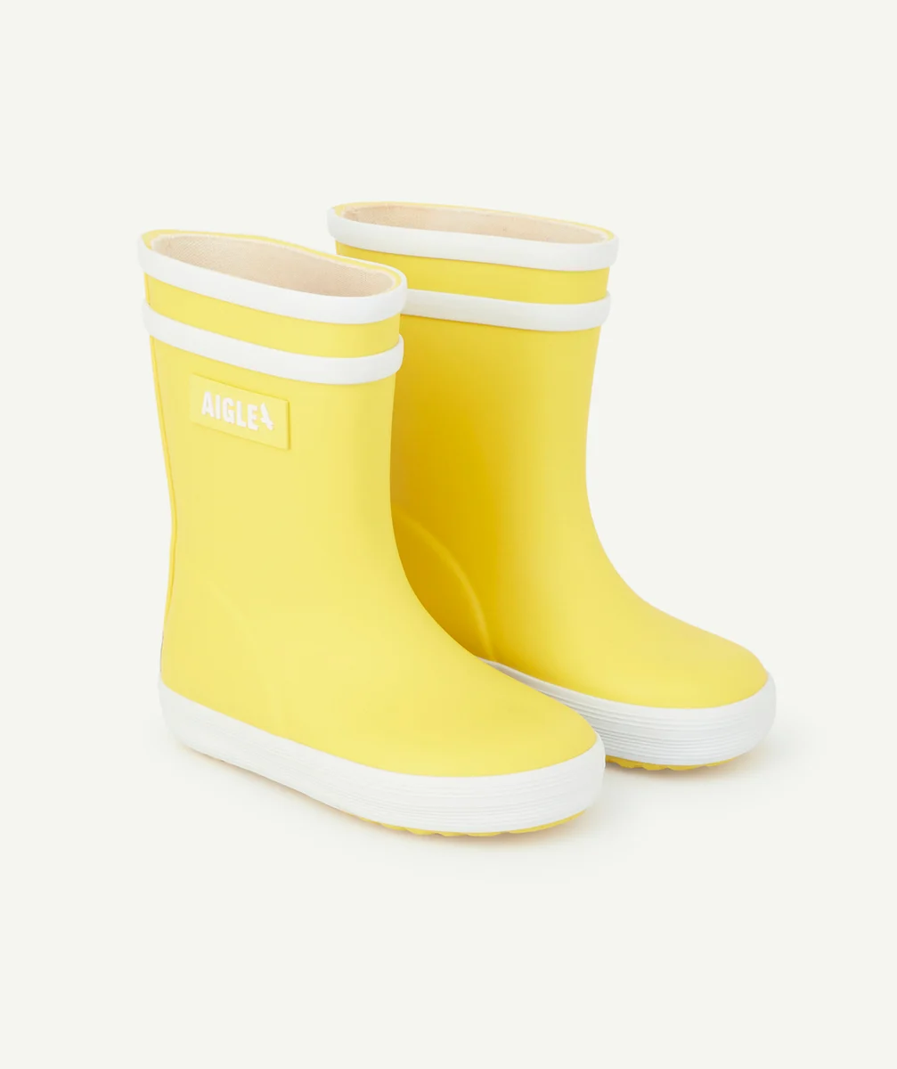 AIGLEBOTTES EN CAOUTCHOUC JAUNE PREMIERS PAS BÉBÉ BABYFLAC 2