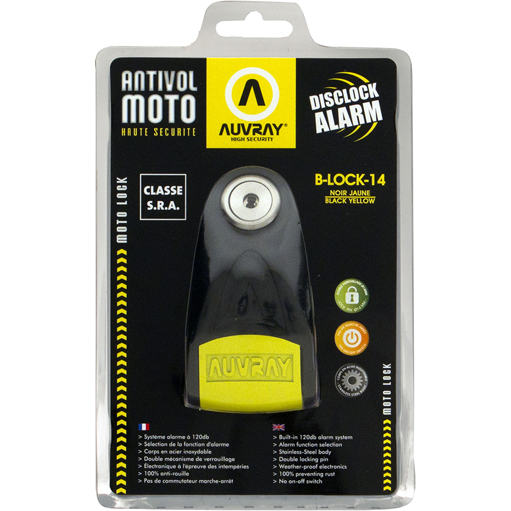 Auvray - Antivol Bloque Disque B-lock 14 - SRA Noir / Jaune