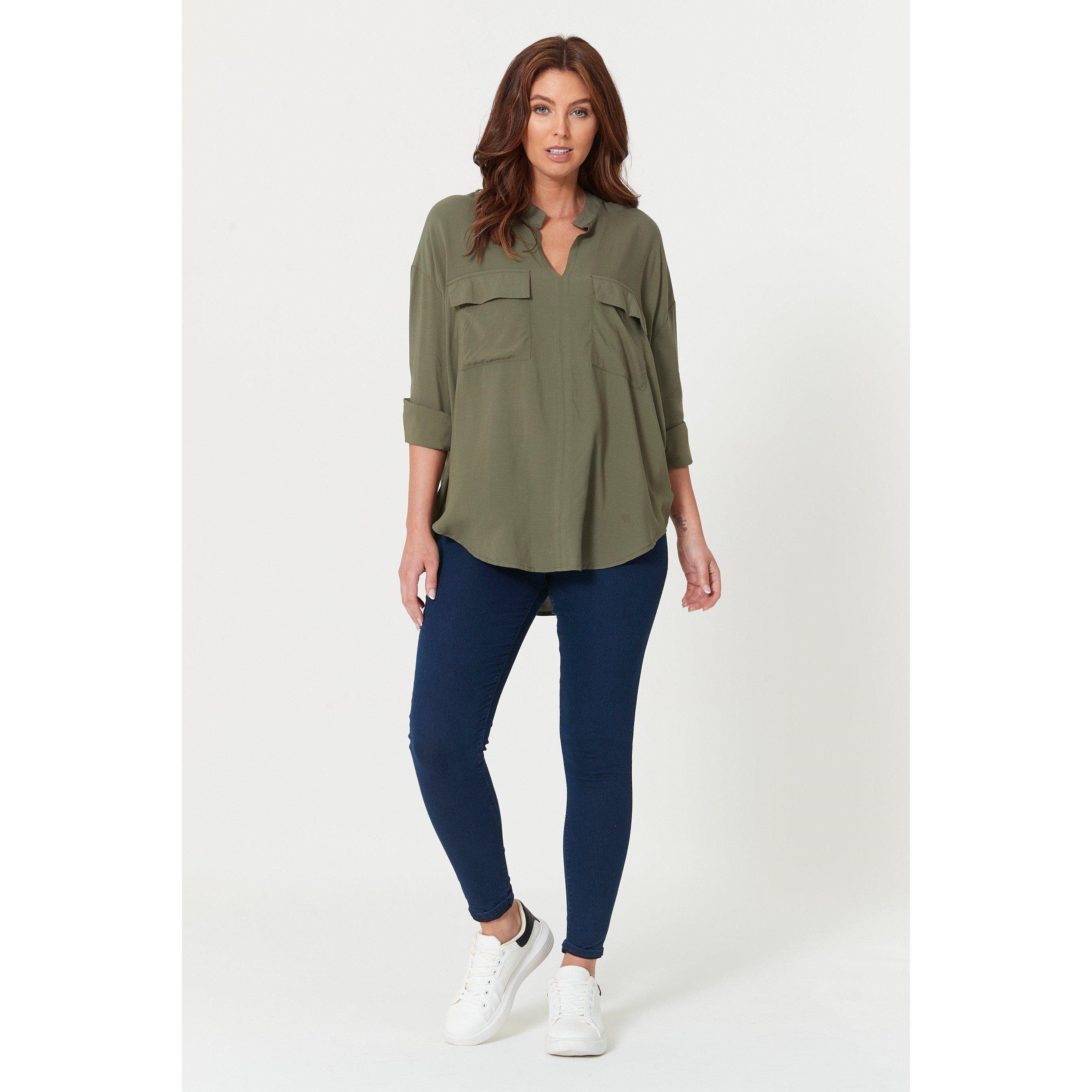 Be You Ladies Utility Pocket Blouse