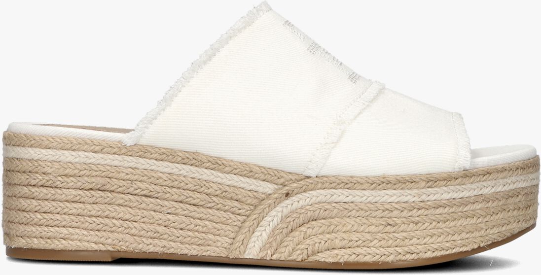 TOMMY HILFIGER beige tommy hilfiger muiltjes denim wedge flatform
