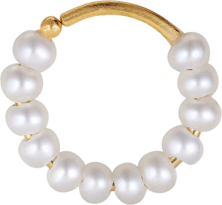 Jane Kønig ROW | PEARL TWIST EARRING | GOLD PLATED 221