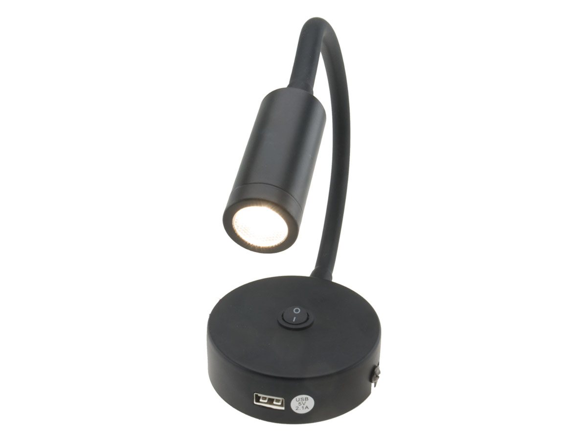 BBA Venetië met USB-A laadpoort flexibele leeslamp