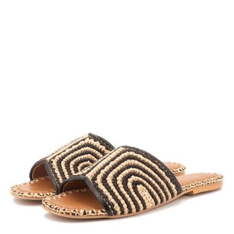Toral TL-Betty raffia black/beige