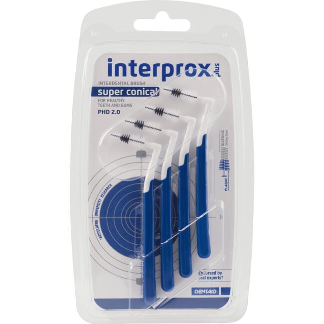 Interprox Plus Super Conical Donkerblauw - 4 stuks