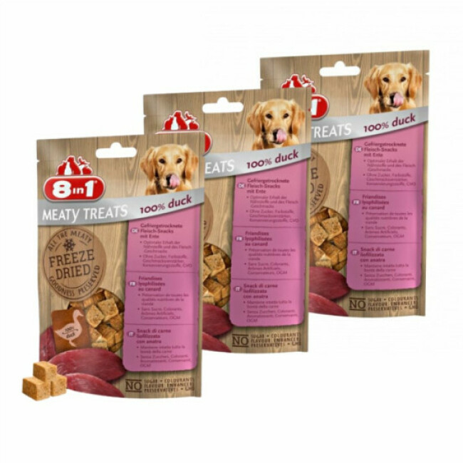 Friandises pour chien sans céréales Freeze Dried 8in1