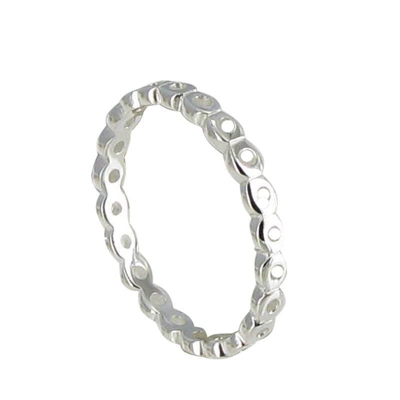 Bague Argent Ronds Ajourés
