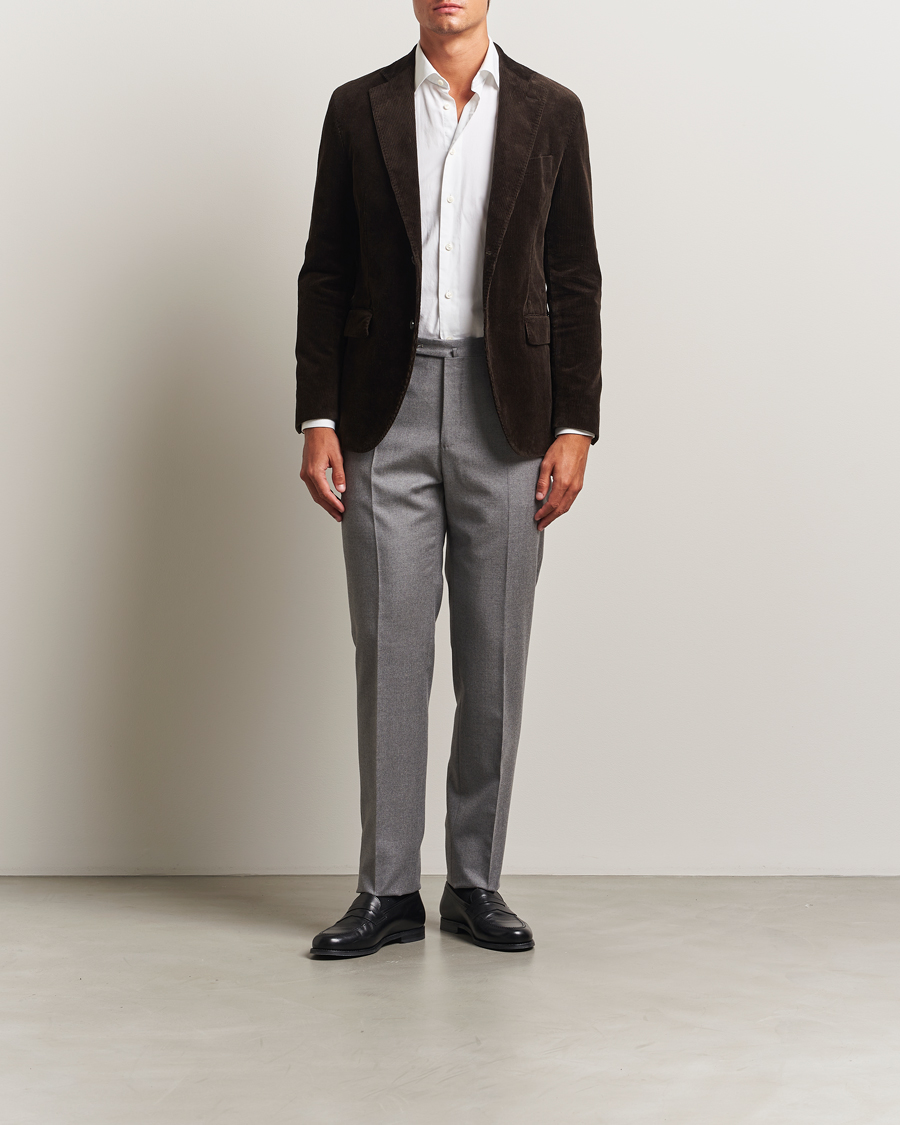 Oscar Jacobson Fogerty Patch Pocket Cord Blazer Brown