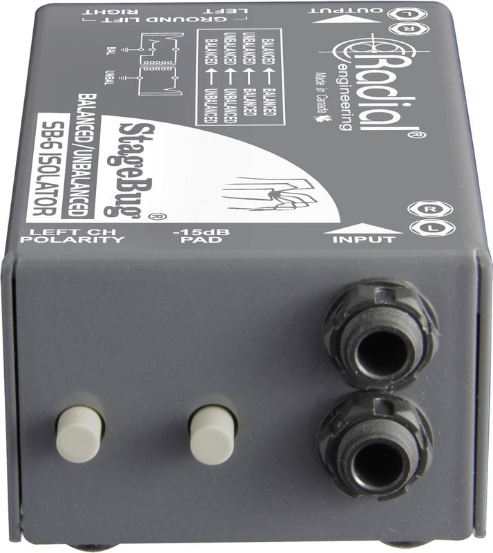 Radial StageBug SB-6 - Passieve Stereo Line Isolator - 2-Kanaals