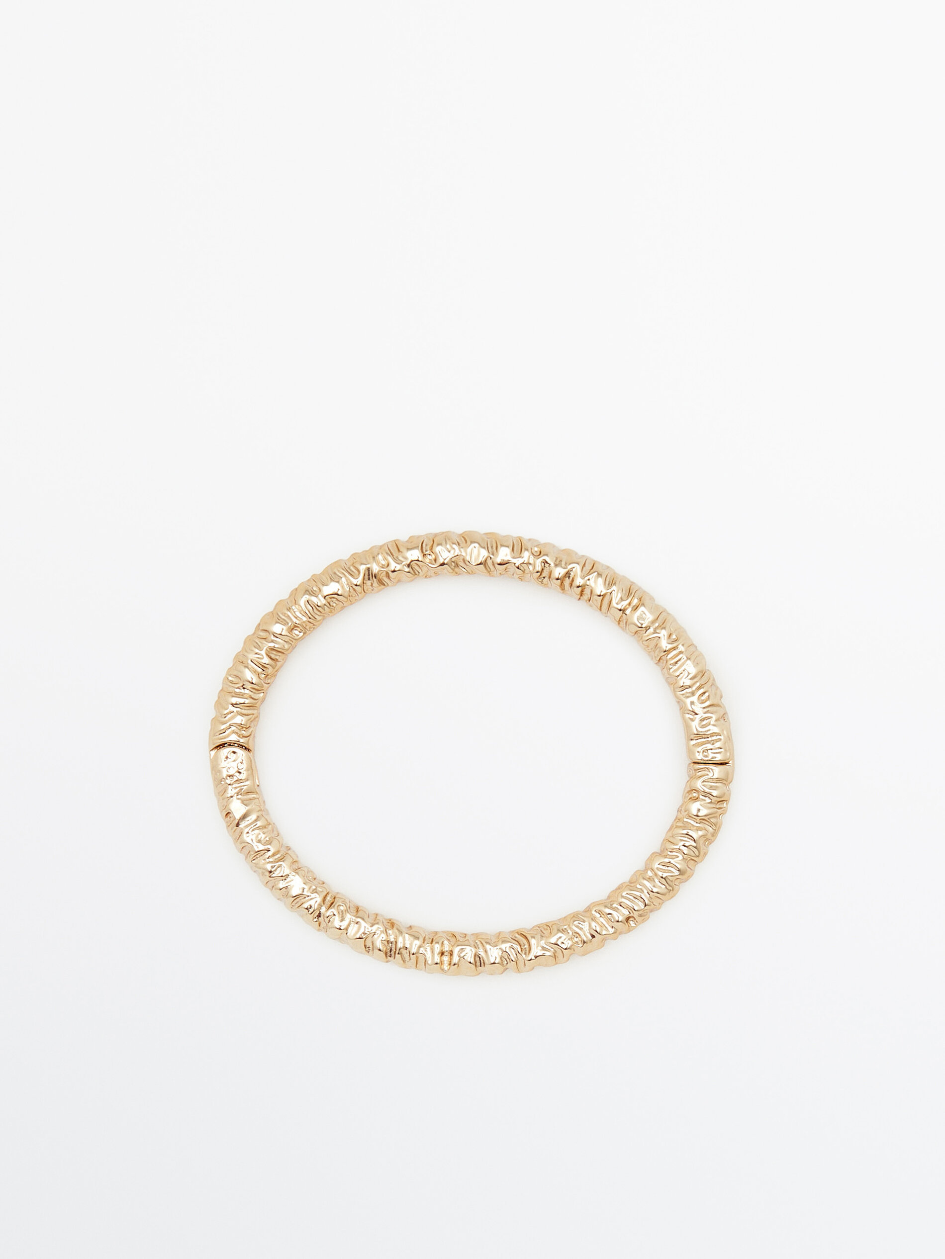 Brazalete textura banho dourado - ORO
