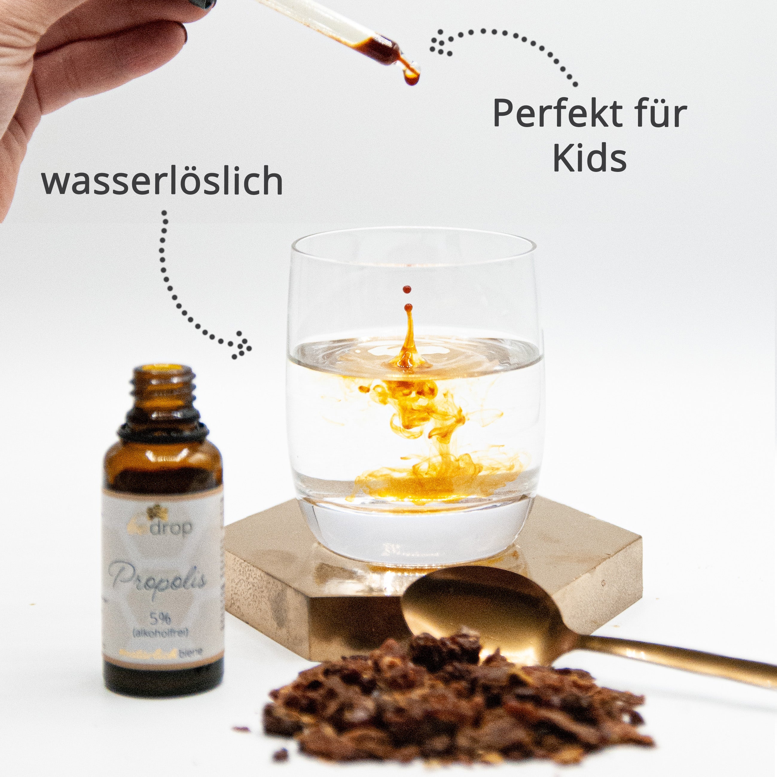 Propolis Tinktur mit Pipette (alkoholfrei & wasserlöslich) - 30ml