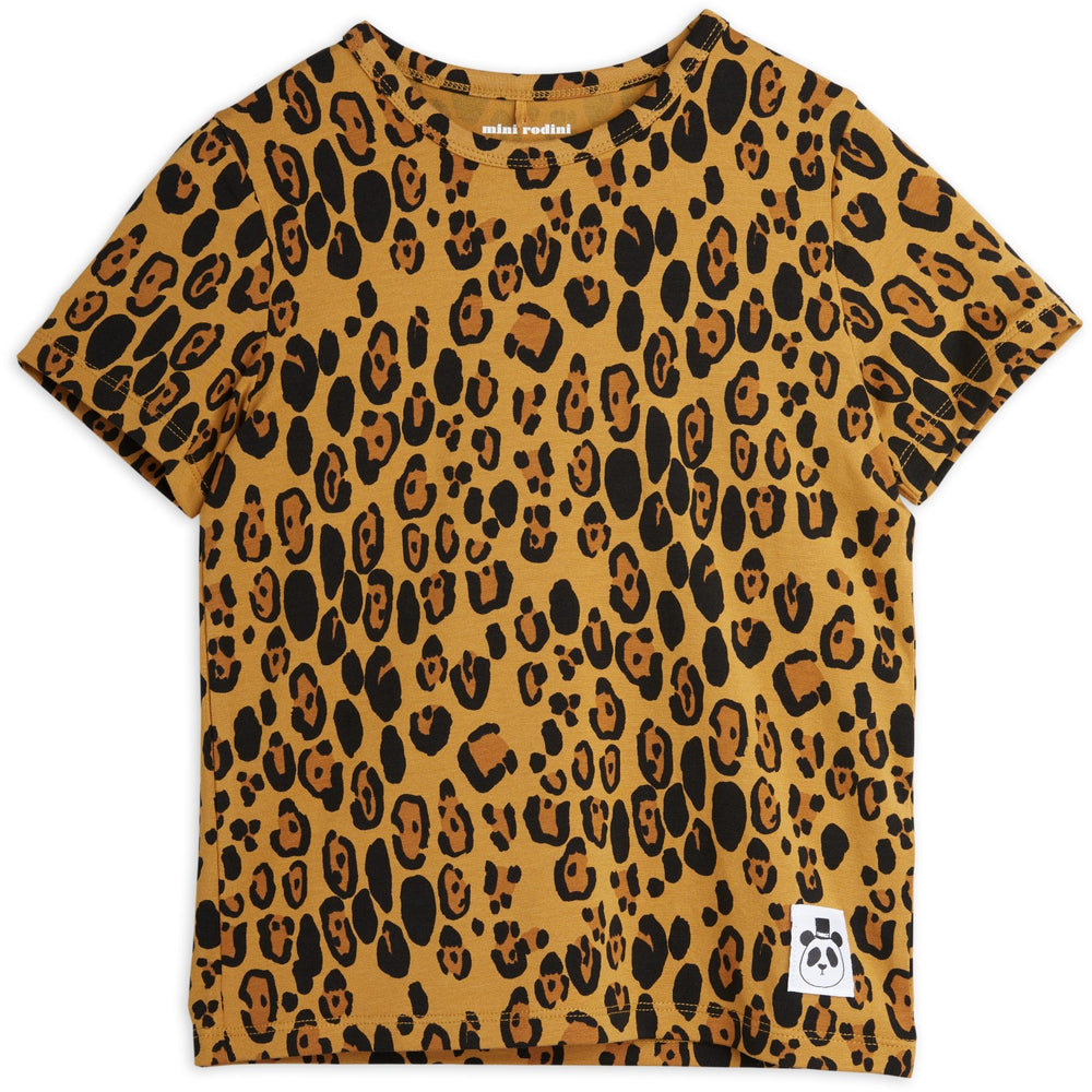 Køb Mini Rodini Beige Basic Leopard T-Shirt