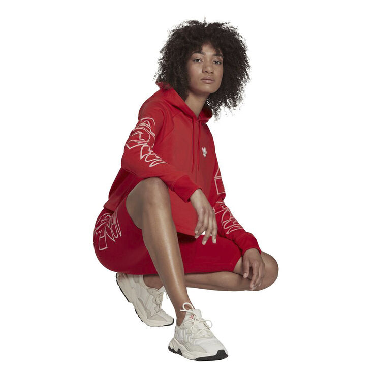 adidas CROPPED HOODIE Red
