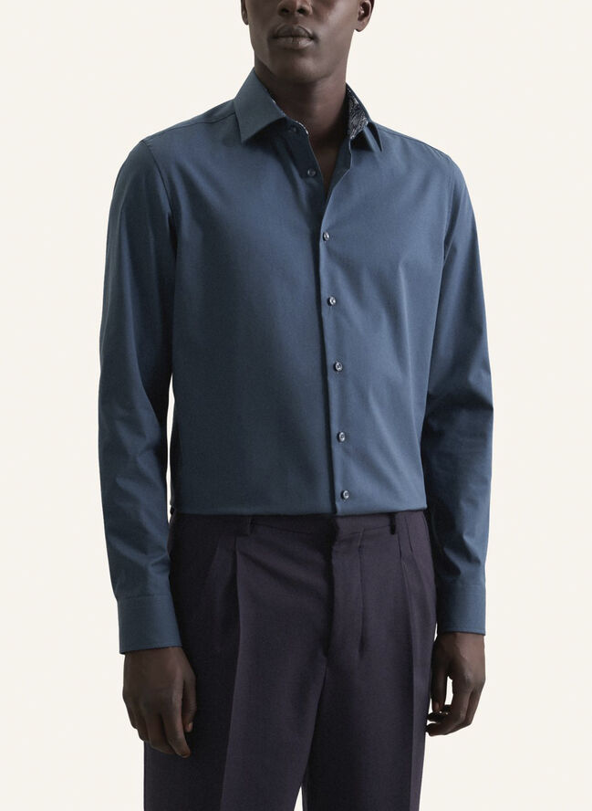 Seidensticker Business Shirt Slim Long sleeve Kent-Collar Uni Turquoise
