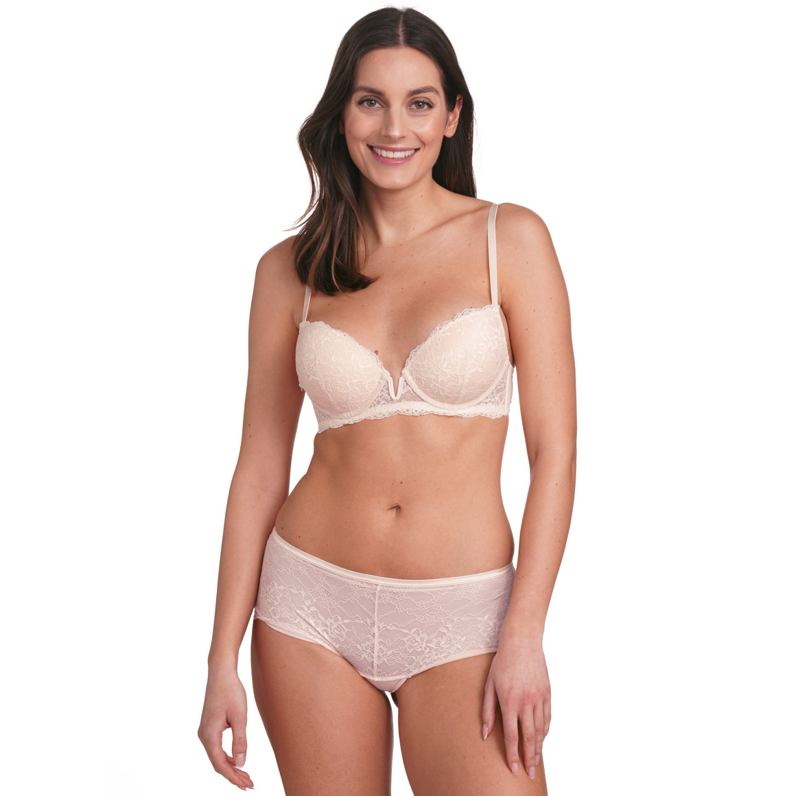 Gina Benotti Damen Panty mit Spitze hellrosa
