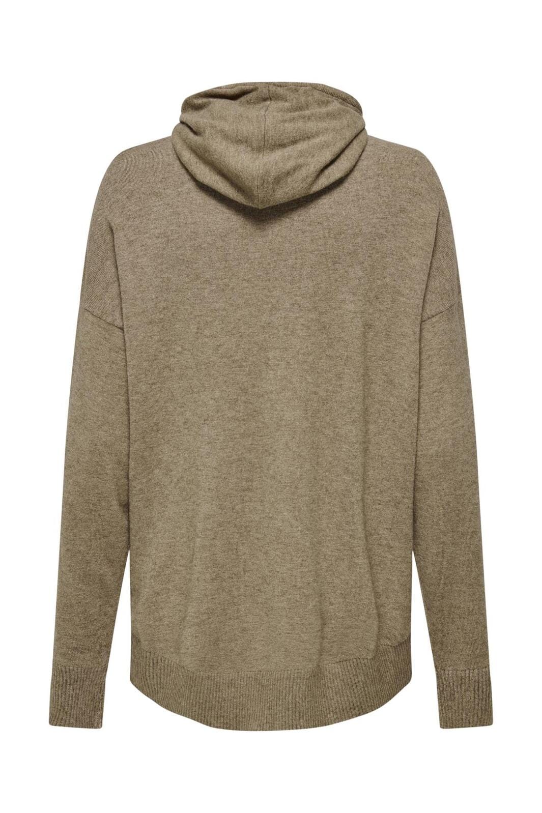 Only Onlibi Ls Loose Long Hood Cc Knt 4519295 malt ball melange