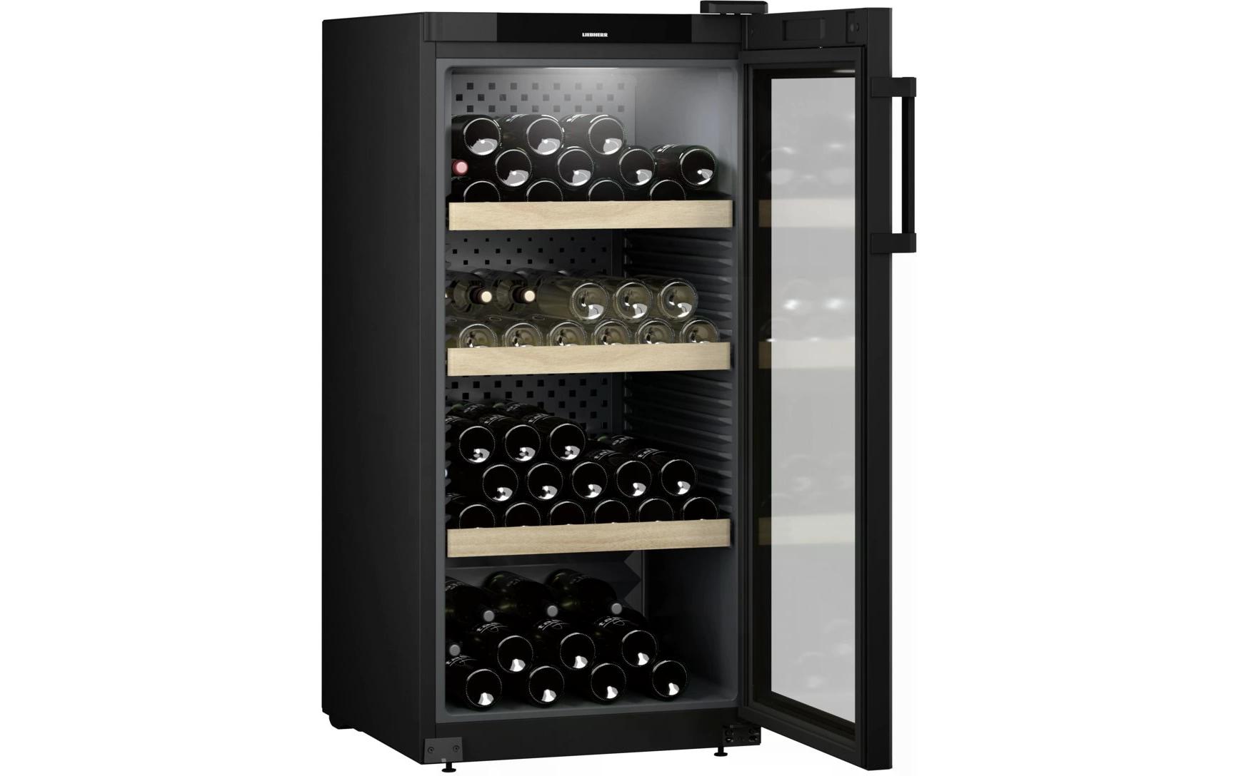 Weinkühlschrank WPbl 4201 GrandCru Rechts, Wechselbar<br>Freistehender Weinlagerschrank mit Glastür