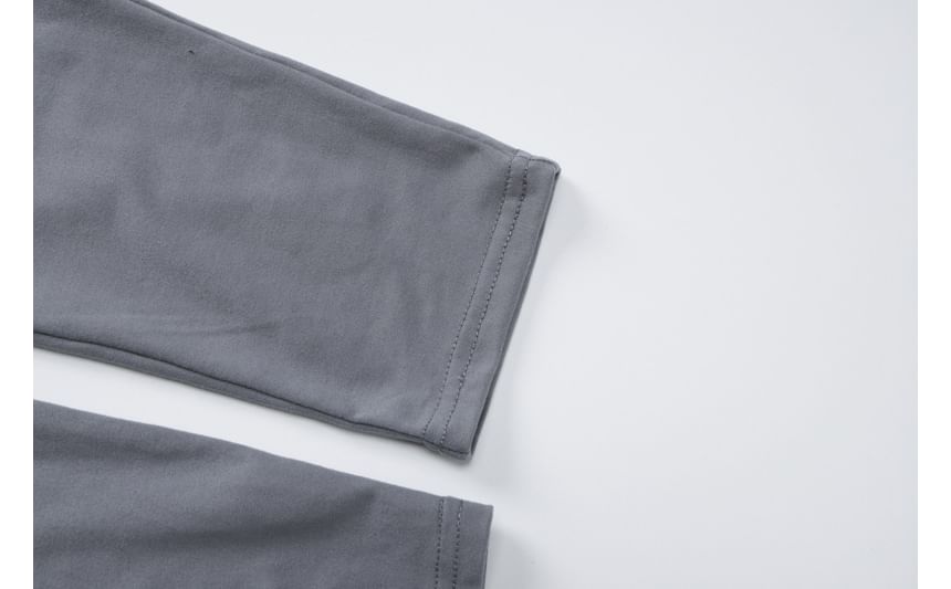 Ragom - Set: Lange mouwen off-shoulder effen asymmetrische slim fit top + legging