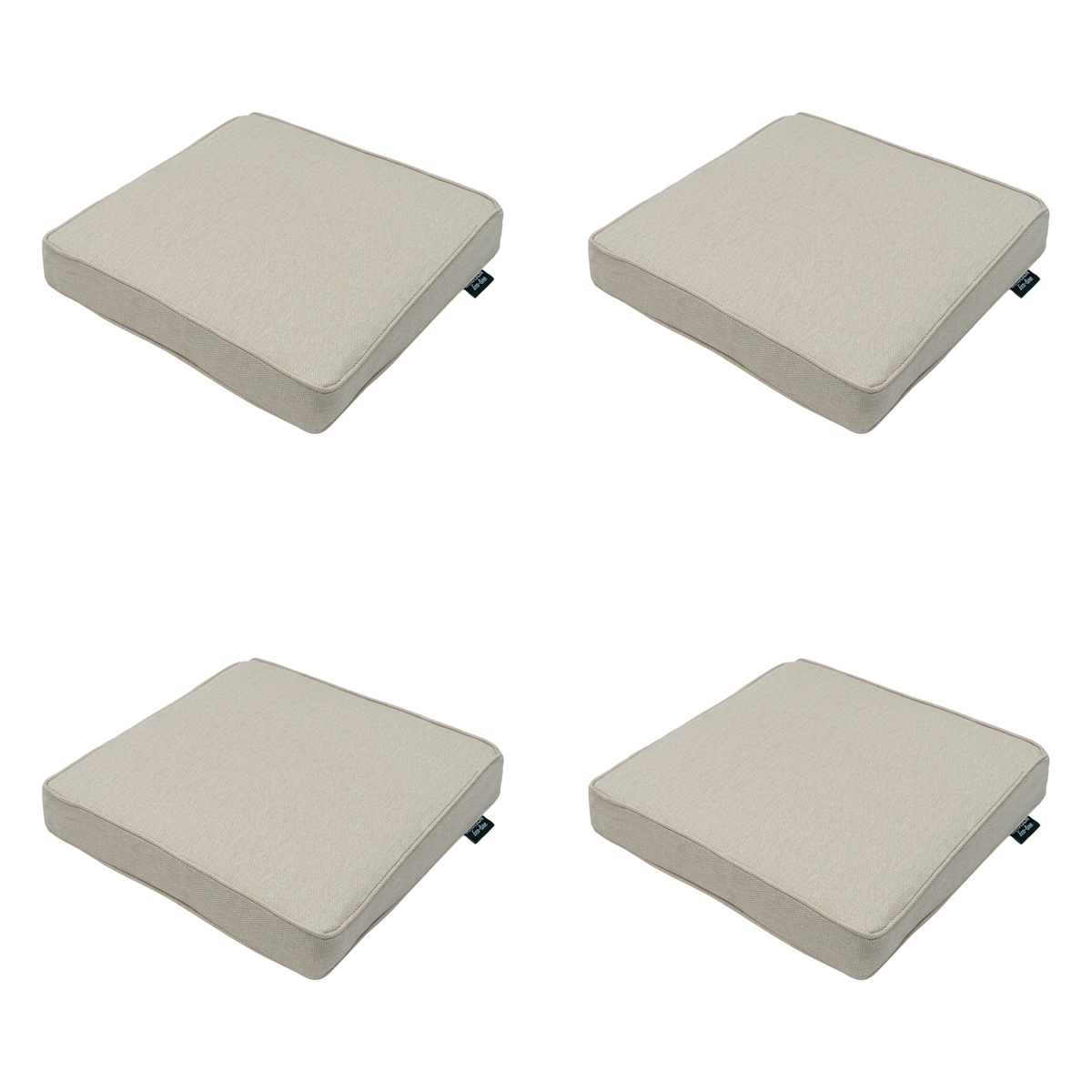 Madison Beige canvas eco+ Zitkussen - Set van 4