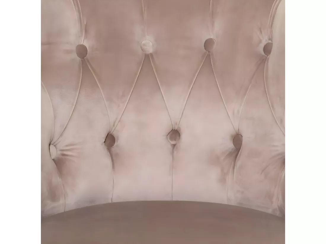 Fauteuil sixtine en velours - Taupe - L 68 x H 70 cm