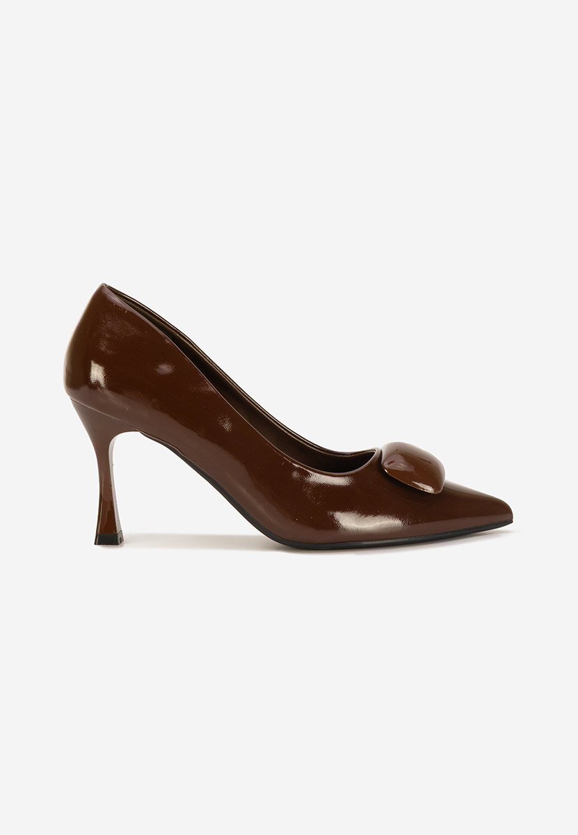 Chaussures à talon fin bruns Sonnia