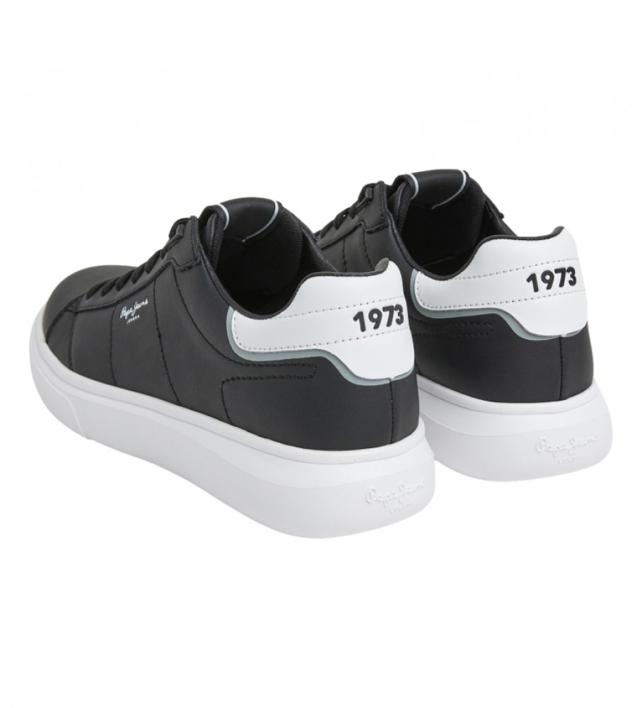 Tênis Pepe Jeans Eaton Basic de couro, preto