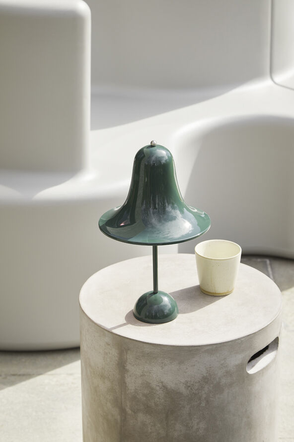 Verpan Pantop Ø18 Portable Table Lamp Dark green