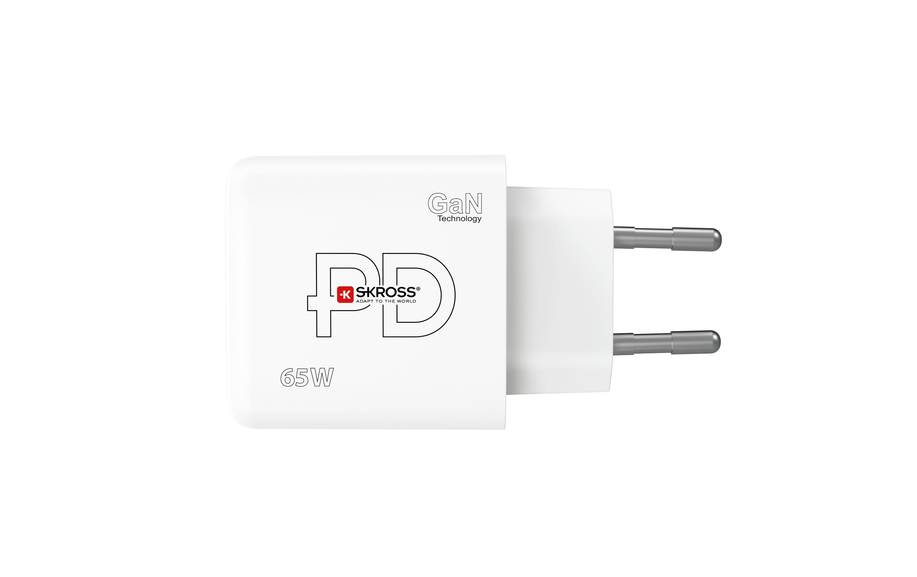 USB-Wandladegerät GaN EU, 2x USB-C, 1x USB-A, 65 W, WeissUltrakleines, leistungsstarkes USB-Ladegerät mit 65 W Leistung