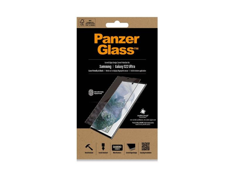 Panzerglass Displayschutz Case Friendly Fingerprint Galaxy Display-Schutzfolie für das Samsung Galaxy S22 Ultra
