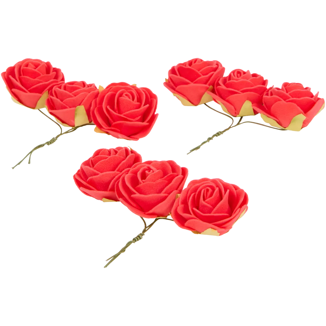 Decoratieve rozen 9 stuks | diverse varianten