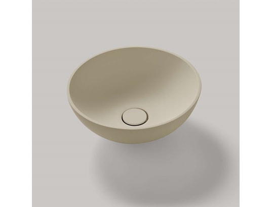 RESIGRES - Vasque à poser, ronde ø37,4*h14,5cm, résigrès canuta beige ...