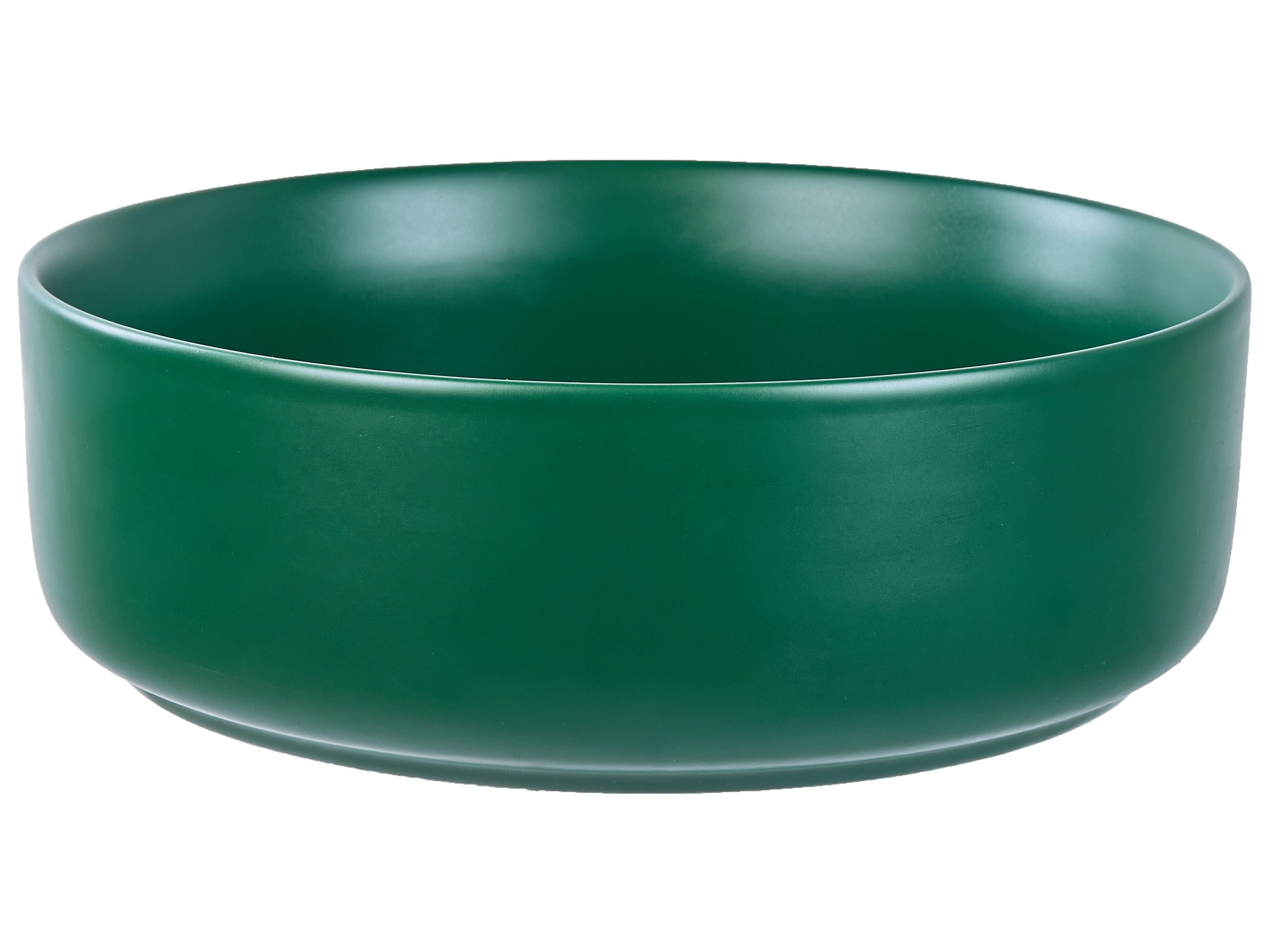 Wastafel voor aanrechtblad GUDAR ⌀ 37 cm Keramiek Donkergroen