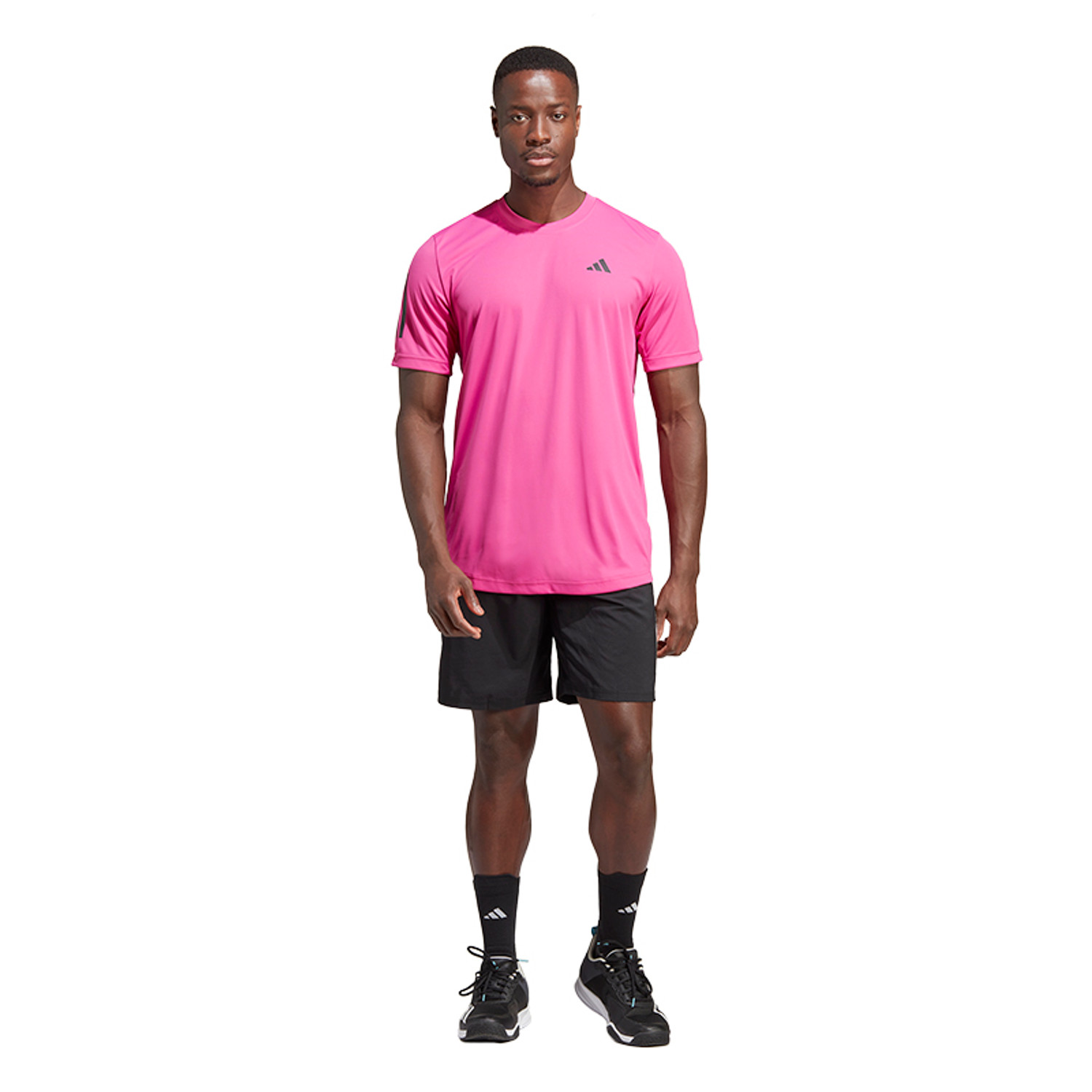adidas Club 3 Striped Tee 7 Inch Set Heren
