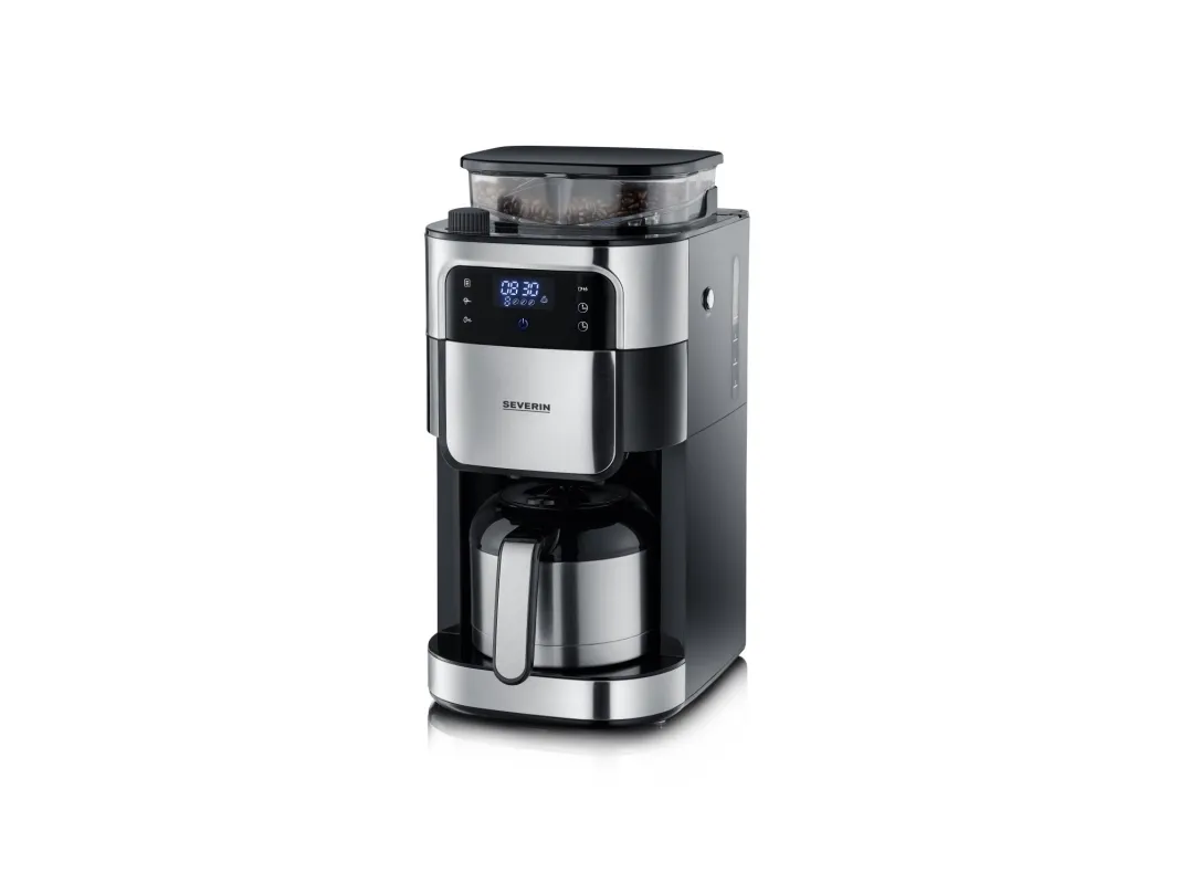 SEVERIN KA 4814 - Kaffemaskine - 8 kopper - børstet rustfrit stål/sort